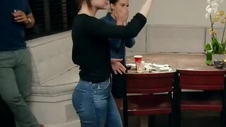 Emma Stone's deliciously plump ass in jeans is a sight to behold, and I can't help but wonder what kind of panties she's wearing...