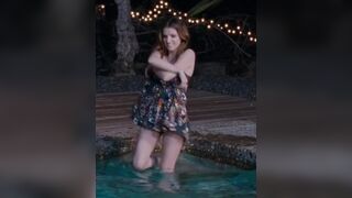 Anna Kendrick eagerly stripping down to get gangbanged in the pool
