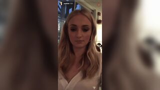 Sophie Turner bouncing her juicy tits for us
