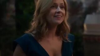 Jenna Fischer Generously Displaying her Lovely Cleavage on ABC's "Splitting Up Together"