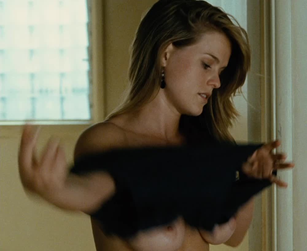 Nude celebs: Alice Eve's bouncing boobs in Crossing Over - GIF Video.