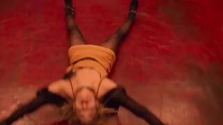Sofia Boutella writhing around in pantyhose and heels like a bitch in heat. I love when the dress springs up over her ass