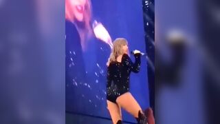 Taylor Swift wagging her beautiful ass, inviting you to steady her full cheeks with your cock.