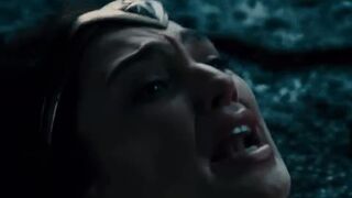 Wonder Woman reaction when she experiences rough anal for the first time