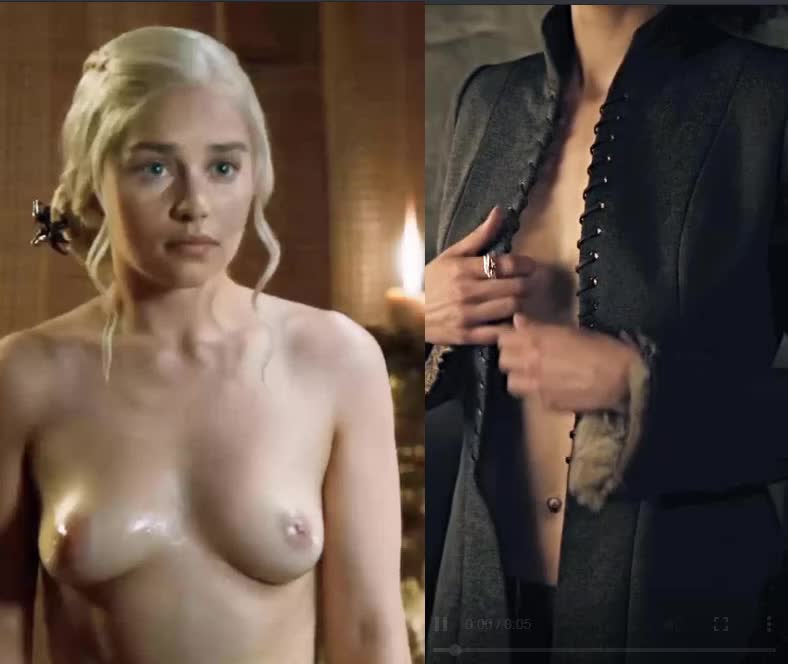 Nude celebs: Emilia Clarke vs Nathalie Emmanuel - GIF Video.
