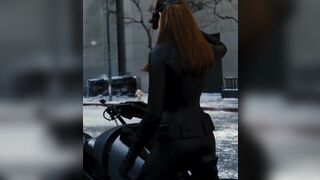 Imagine Anne Hathaway doing this while in her suit, atop your torso, pushing her ass into your face while taking hold of your cock and starts stroking it