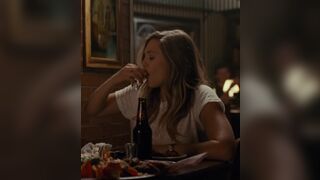 Elizabeth Olsen always orders a shot glass filled with cum when she goes to the bar. The bartender is always happy to "serve" her...