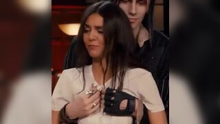 Victoria Justice having her shirt ripped open before the blowbang