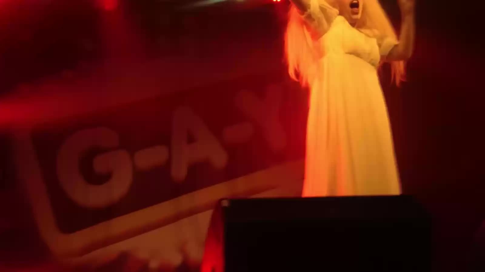 Nude celebs: Lady Gaga gives a sneak peek on stage - GIF Video |  nudecelebgifs.com