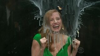 jessica Chastain getting splashed and loving it!