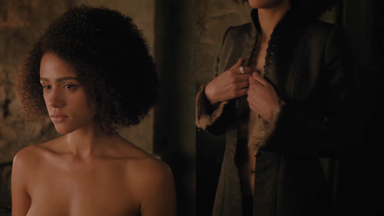 Nude Scenes: Nathalie Emmanuel - Game of Thrones - GIF Video