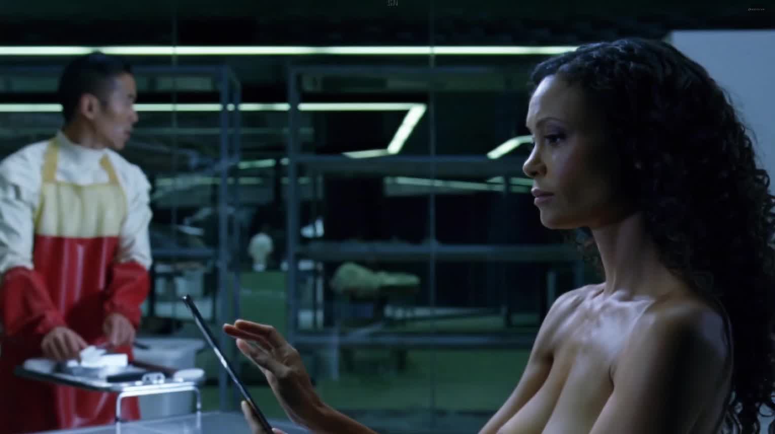 Nude Scenes: Thandie Newton puffy plot in "Westworld" - GIF Video...
