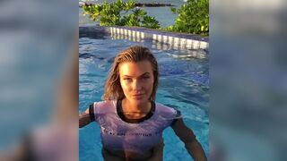 Samantha Hoopes in a Wet T-Shirt