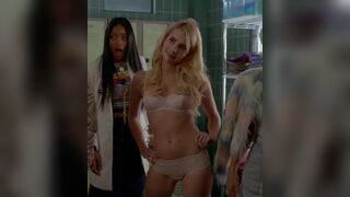 emma Roberts likes to show off her taut body, I want to fill all her holes with dick