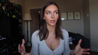 Rachel Cook pops button with boobs