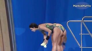 A backside view of Ingrid Oliveira & Giovanna Pedroso - Brazilian Diver Duo