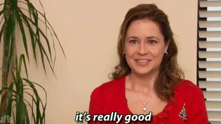 Can’t stop watching The Office because of incredibly beautiful desirable goddess Jenna Fischer. Being both insanely hot & adorably cute. Probably being fully aware of how badly guys want to bang her. Hoping that she would betray her adored husband &am