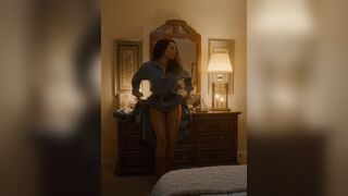 Hot & delicious married ebony beauty Carmen Ejogo obediently taking off her panties. Before submissively bending over. Compliantly making herself ready to get powerfully fucked again. As the loyal devoted whore to all of the perverted horny men in her