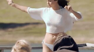 selena Gomez jumping in slow motion